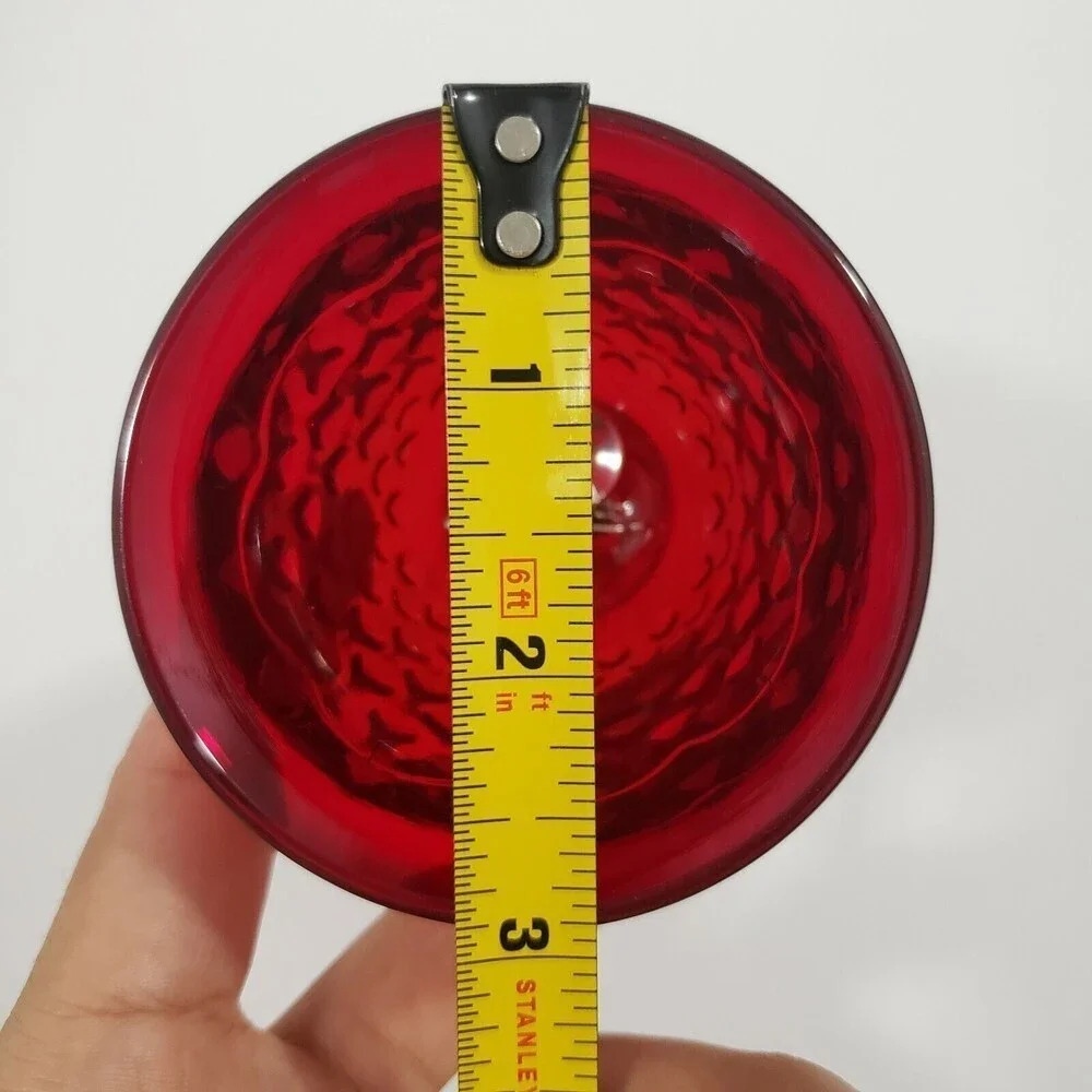 Vintage Fenton Ruby Red Amberina Hobnail Bell Glass Bell - Picture 8 of 8